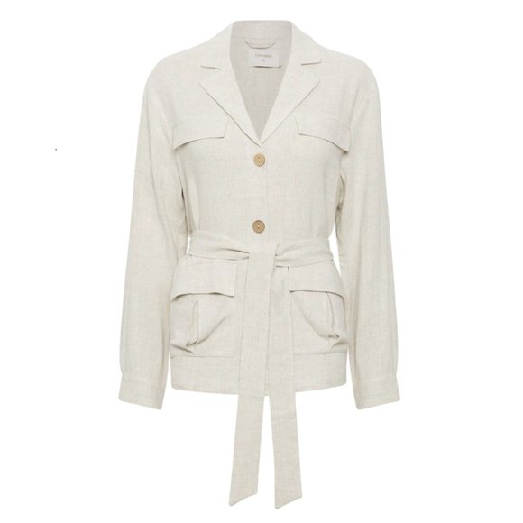 CREAM Valentina Linen Blend Blazer Jacket - Picture 1 of 7